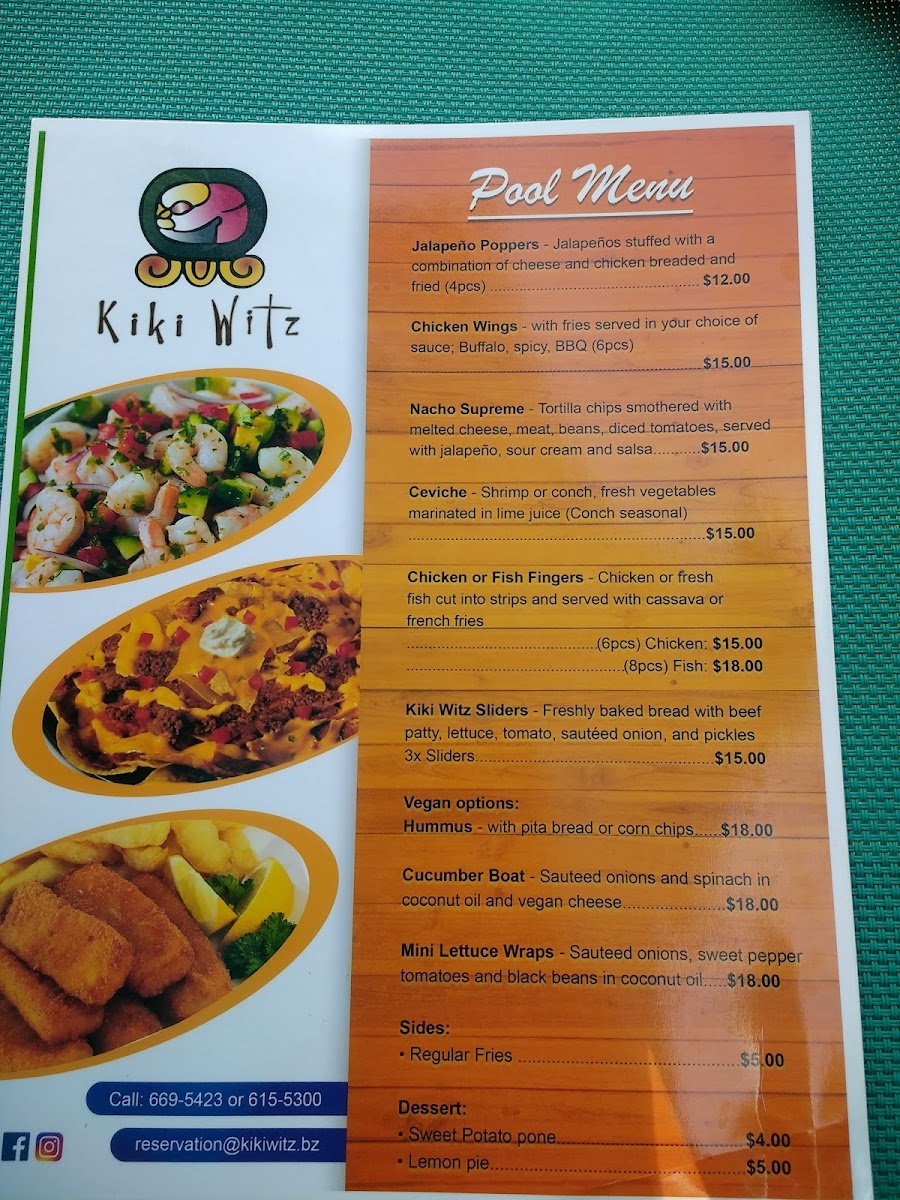 Menu Kiki Witz Restaurant And Spa-1